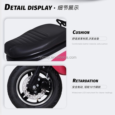 60v 72v 1000w moto électrique moto 2 personnes scooters à cyclomoteur électrique avec moyeu de roue en aluminium de 10 pouces et charge de 100 kg