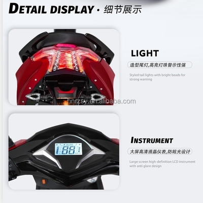 60-75km/h Vitesse élevée 72v 3000w Motocycle électrique 2 personnes Motocycle électrique Scooters moteur