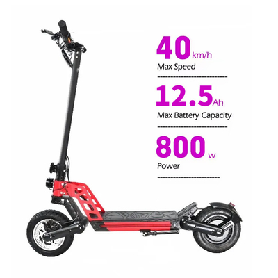 Scooter électrique pliable de 800w avec un temps de charge de 6-8h en noir couleur personnalisée