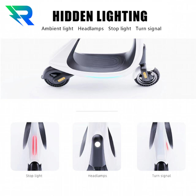 Assise confortable Lampes de course et projecteurs 55Km/h Vitesse 8 pouces à double entraînement scooter électrique avec Bluetooth