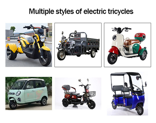 Tricycles électriques 3 roues Passagers adultes Tricycles électriques 2 passagers kilométrage 70-90km