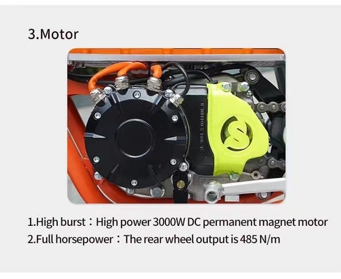 Découvrez le frisson de la course tout-terrain avec notre moto électrique à moteur Max. Vitesse 40-60km/h Voltage 60V