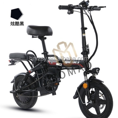 14 pouces de pneus de graisse pliable Ebike électrique mini vélo de montagne vélo 350W 48V12AH avec cadre en acier facile à plier et à ranger