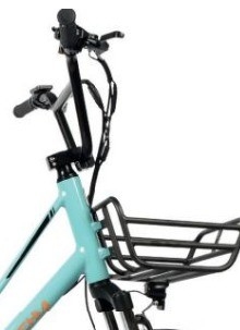 Petits vélos électriques verrouillés à la chaîne verte avec batterie intégrée et autonomie de 60 km par puissance