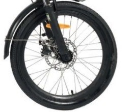 Vélo de mobilité électrique pliable de 1000 W avec moteur à moyeu arrière et temps de charge 3 heures de conduite autonome