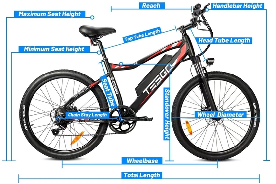 Vélo électrique 48V 350W 10.4AH Longue portée Vélo électrique avec batterie intégrée