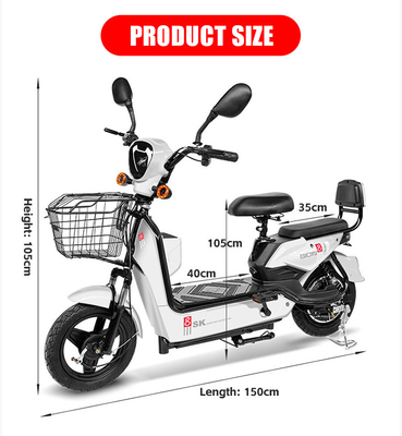 18 &quot;Taille de roue 7 vitesses vélo électrique de ville avec 350 watts / 500 watts 48v 12ah batterie E Bikes 2024 vélo électrique scooter