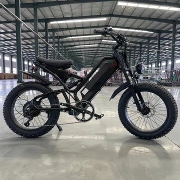 Vélo électrique intégré à moteur central de 48 v avec cadre en alliage d'aluminium à 9 vitesses et batterie au lithium à 9 vitesses